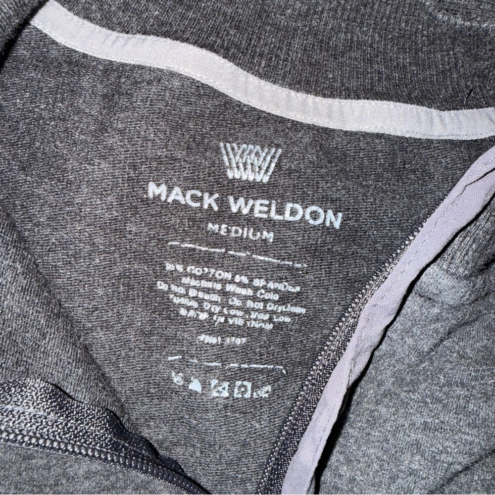 Mack Weldon Dark Gray Quarter Zip-Up Sweater - Picture 4 of 7